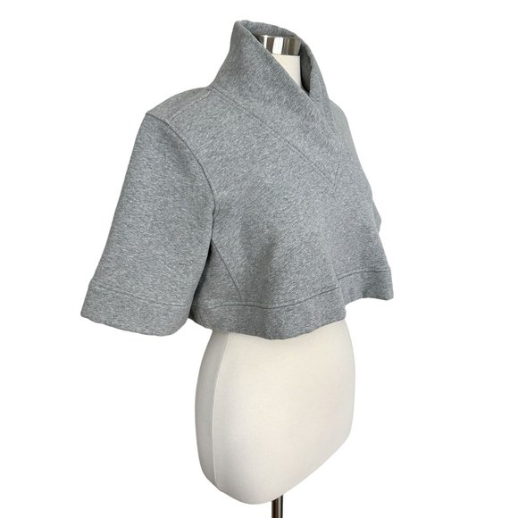 Lululemon SMALL Gray Know Your Angles Crop V-Neck Pullover Fleece Poncho - Picture 7 of 12